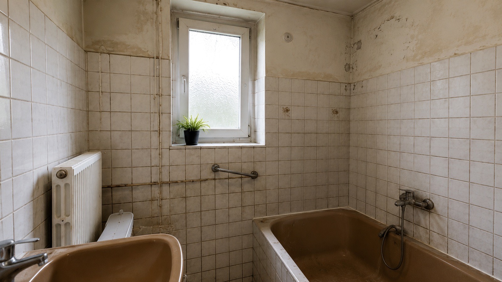Badezimmer vor der Renovierung